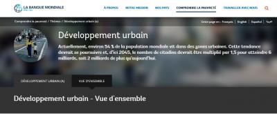 Banque mondiale developpement urbain