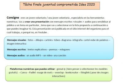 Capture consignes tache finale