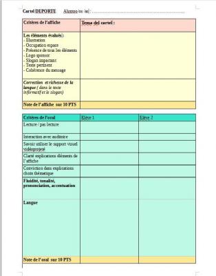 Capture grillede notation cartel deporte