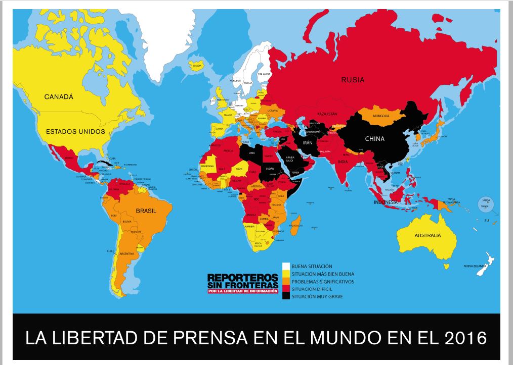 Capture mapa libertad de prensa rsf