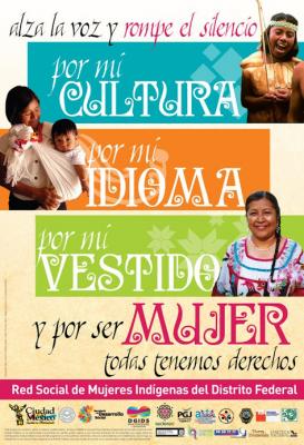 Cartel mujeres indigenas