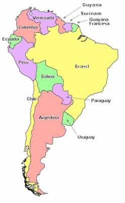 Mapa america del sur