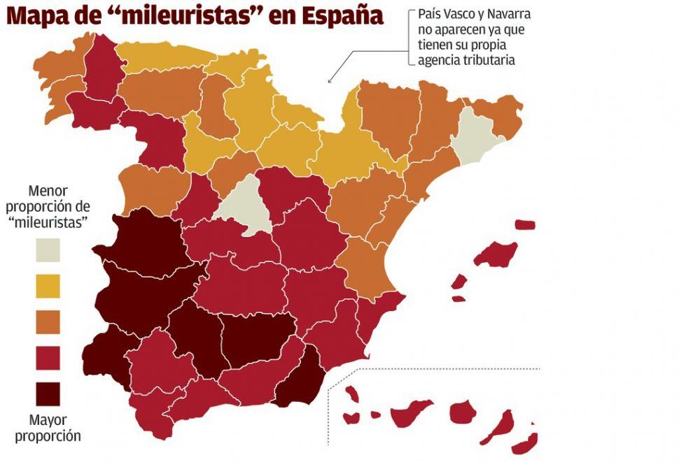 Mapa mileuristas