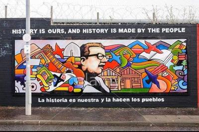 Mural allende en irlanda