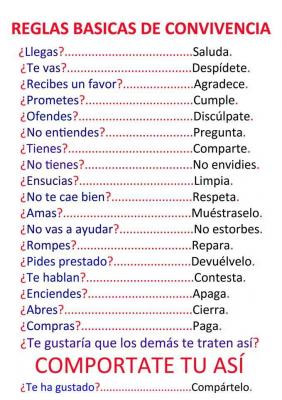 Reglas basicas de convivencia